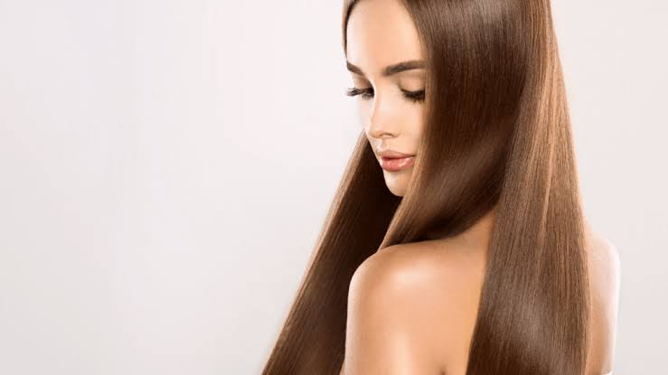 Long, smooth brunette hair